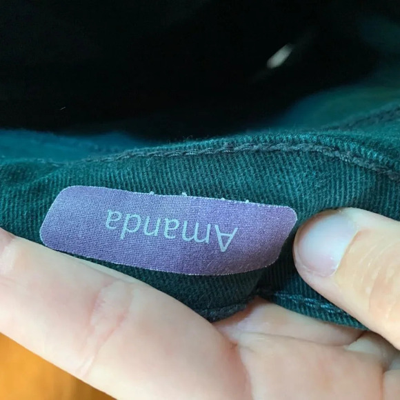 Gloria Vanderbilt Jeans Women’s 14 Short Green Straight Leg Amanda Jean - Picture 5 of 10